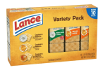 Lance Sandwich Crackers, Captain's Wafers, Variety Pack, 10 Individual Packs, 6 Sandwiches Each