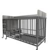 Large pet cage with storage rack, drawers with stainless steel food and water basin, made of iron frame and MDF material, sturdy, exquisite