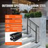 VEVOR Outdoor Handrail 165LBS Load Handrail Outdoor Stairs Aluminum Stair Handrail 36 x 35" Outdoor Stair Railing Transitional Range from 0 to 30° Sta